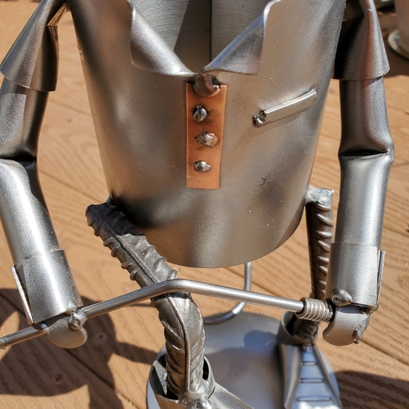 H & K Steel Sculpture Golf Frustration Wine Bottle Holder - Picture 3 of 5